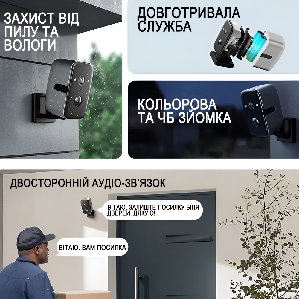 Камера видеонаблюдения уличная аккумуляторная Wi-Fi Camsoy F7 с датчиком движения и ночным видением (1280) - фото 14 Камера видеонаблюдения уличная аккумуляторная Wi-Fi Camsoy F7 с датчиком движения и ночным видением (1280) - фото 14