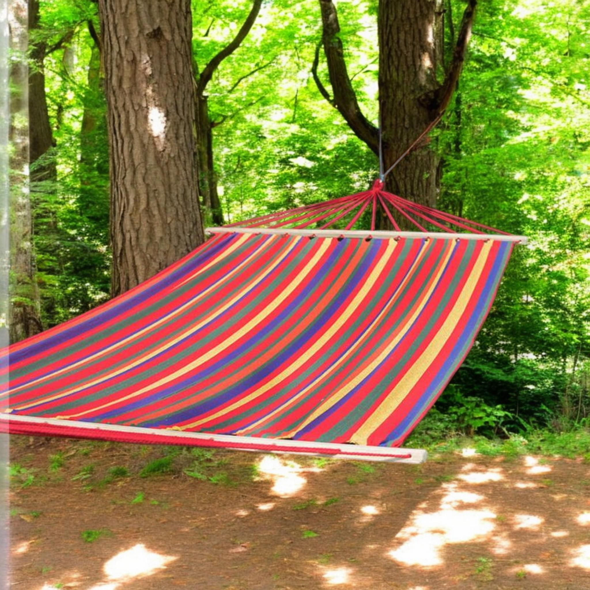 Гамак двомісний мексиканський льон з дерев'яними планками 200х150 см Різнокольоровий (R_W200/150) - фото 5 Гамак двомісний мексиканський льон з дерев'яними планками 200х150 см Різнокольоровий (R_W200/150) - фото 5