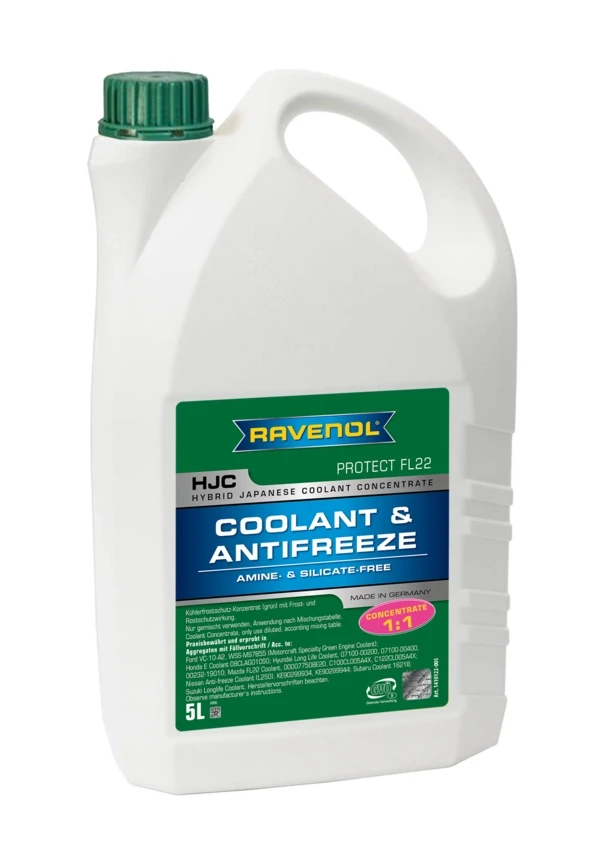 Антифриз концентрат Ravenol HJC FL22 5 л Зеленый (1410122-005)
