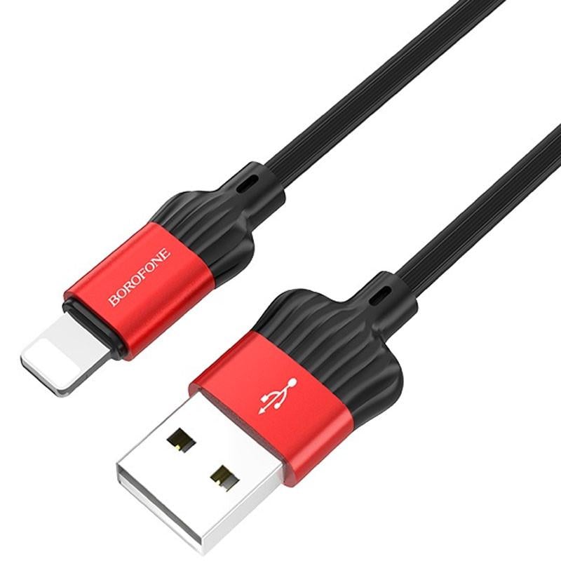 Дата кабель Borofone BX28 Dignity USB to Lightning 1 м Red/Black - фото 3