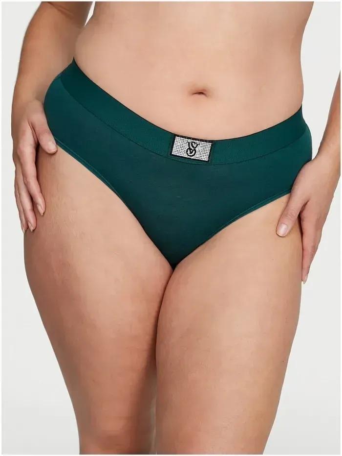 Трусики хлопковые Victoria's Secret Shine Patch Hiphugger Panty S Зеленый (26715169)