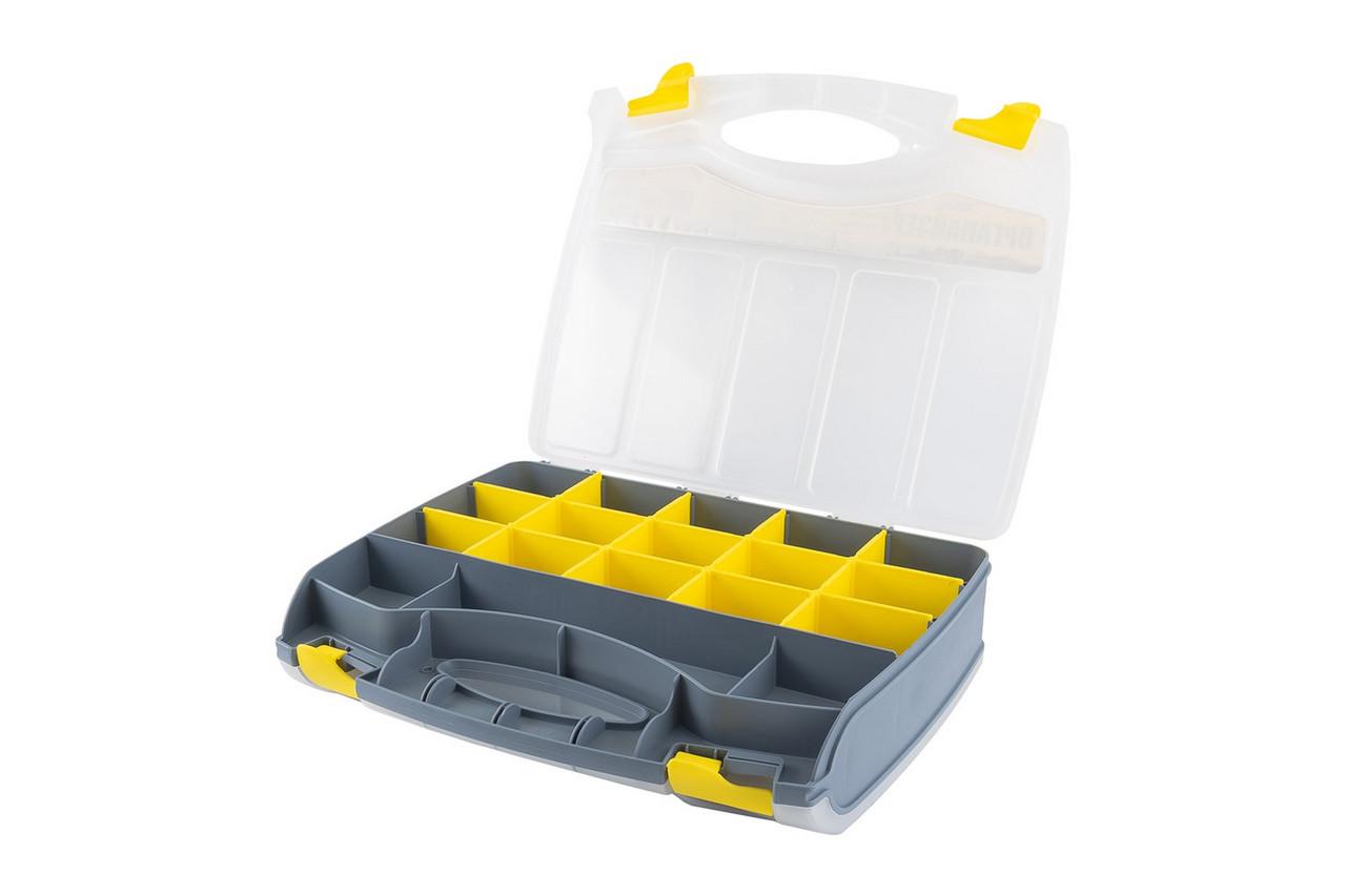 Органайзер двосторонній з ручкою 15" 370х300х80 мм 15 секцій/10 лотків - фото 7