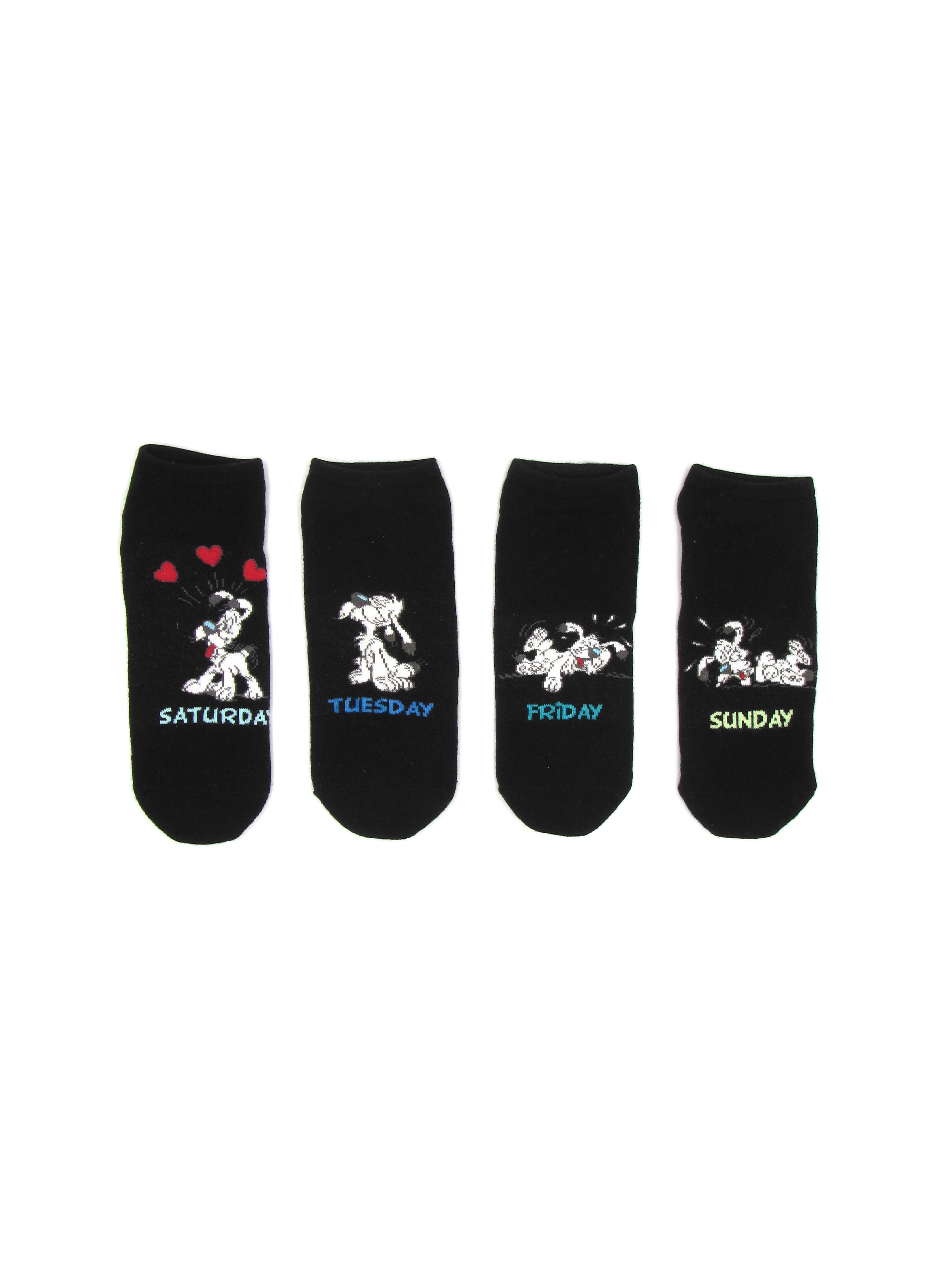 Шкарпетки C&A Принт 4 пари р. 35-38 Чорний (14150904)