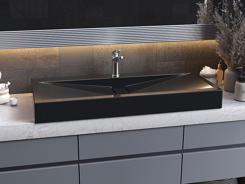 Умивальник накладний Status Mirage 100 Black (684) - фото 4