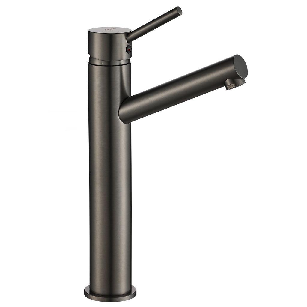 Смеситель для умывальника CUBO REA LUMI GREY MAT REA-B8026 высокий однорычажный Графитовый (133250)