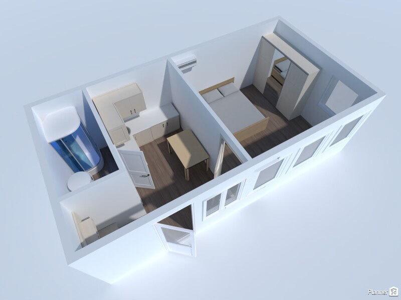 Модульний будинок ЄВРО КАБІНА 397х757 см Білий (13296326) - фото 4