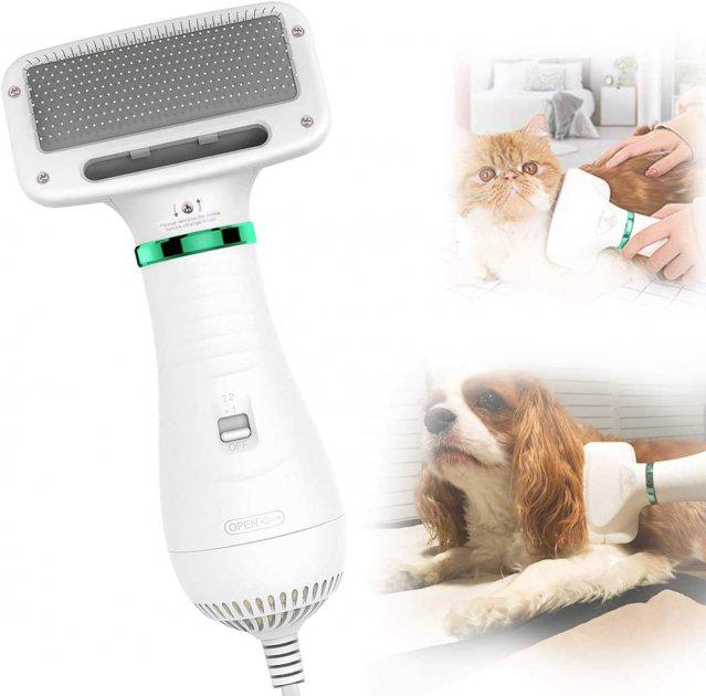 Пылесос фен-гребешок Pet Grooming Dryer WN-10 для собак и кошек Белый (ftlx-581) - фото 5