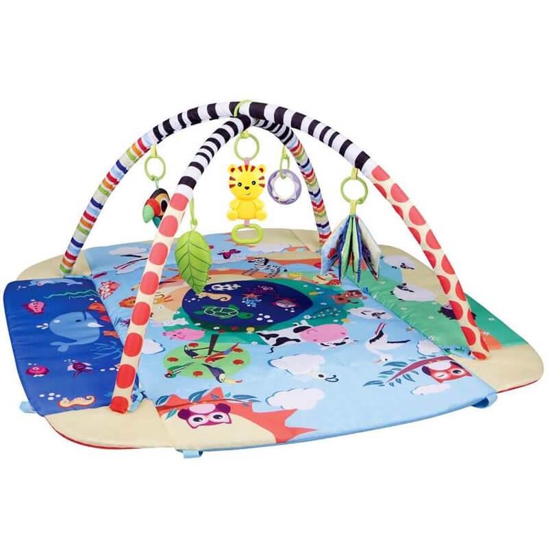 Развивающий коврик ULY Toys Зоопарк 5в1 с бортиками и музыкальной игрушкой