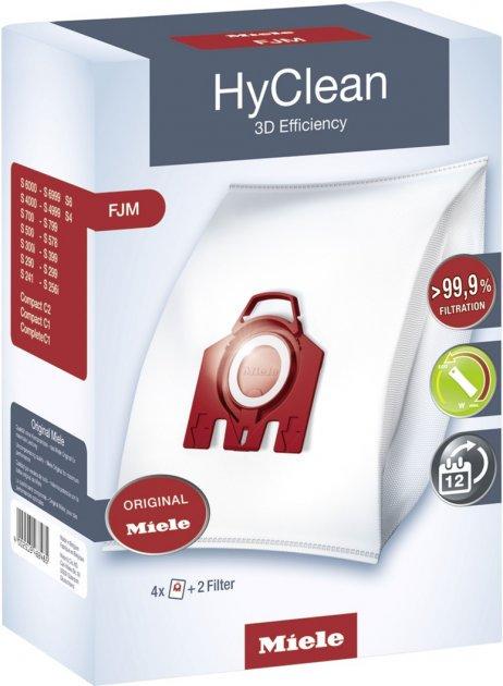 Набор мешков HyClean 3D FJM и 2 фильтра для пылесоса Miele 41996571D (9917710)