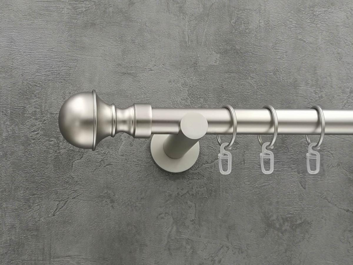 Карниз Quadrum Бостон гладка штанга одинарний універсальний 25 мм 300 см Сатин (264769016)