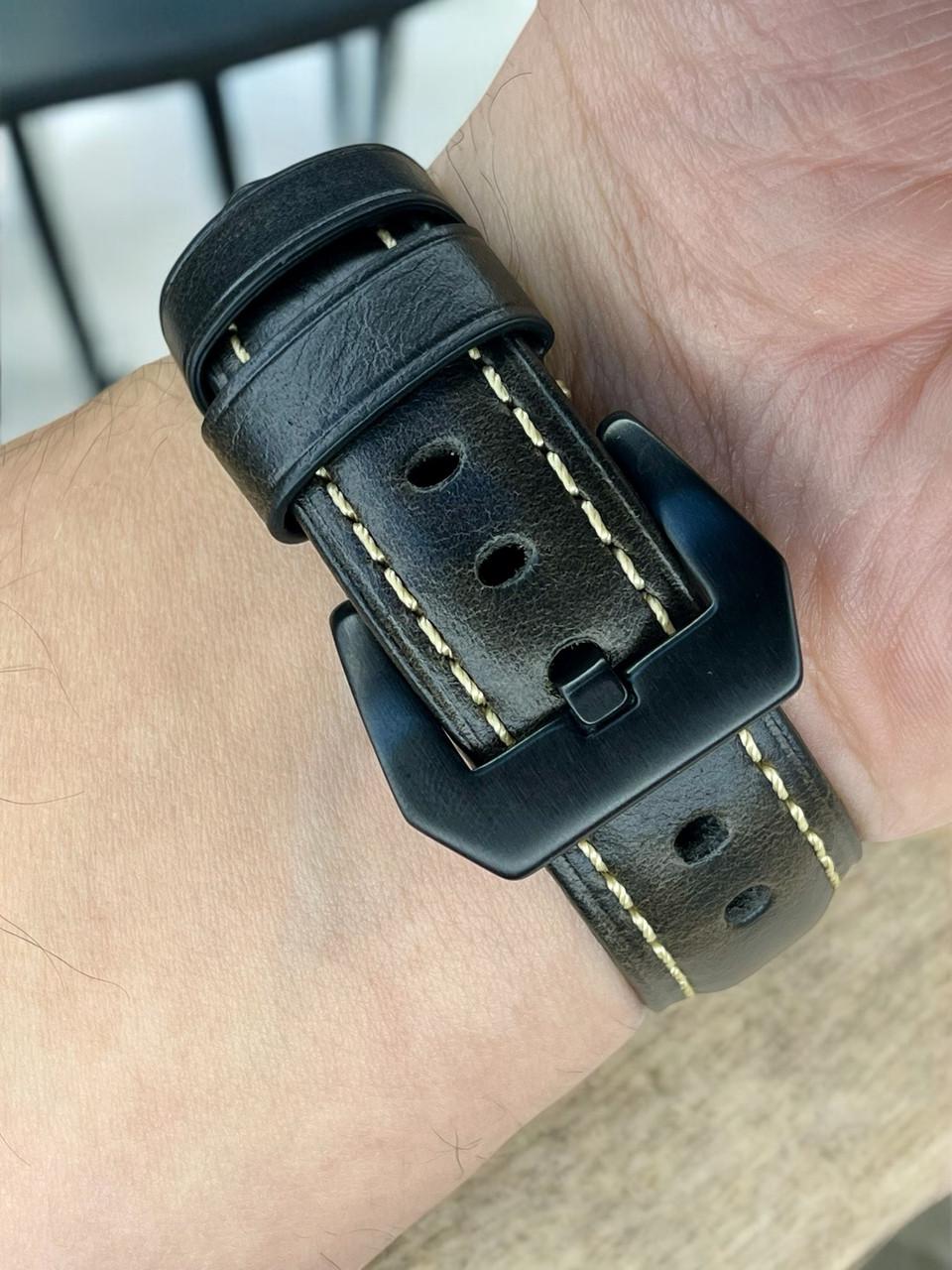 Ремешок кожаный Primolux F001 Black buckle для часов Xiaomi Redmi Watch 5 Active/5 Lite Dark Brown (2615155744) - фото 8 Ремешок кожаный Primolux F001 Black buckle для часов Xiaomi Redmi Watch 5 Active/5 Lite Dark Brown (2615155744) - фото 8