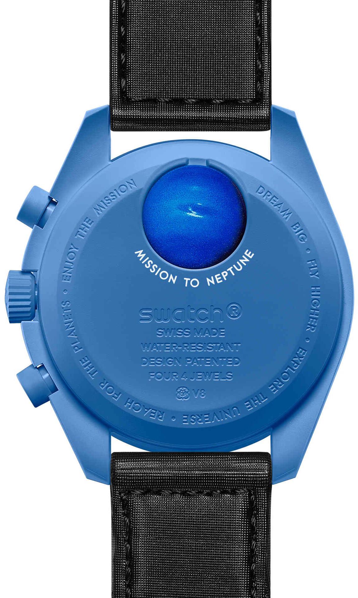 Наручний годинник Swatch Omega Bioceramic MoonSwatch Collection Mission to Neptune (SO33N100) - фото 2