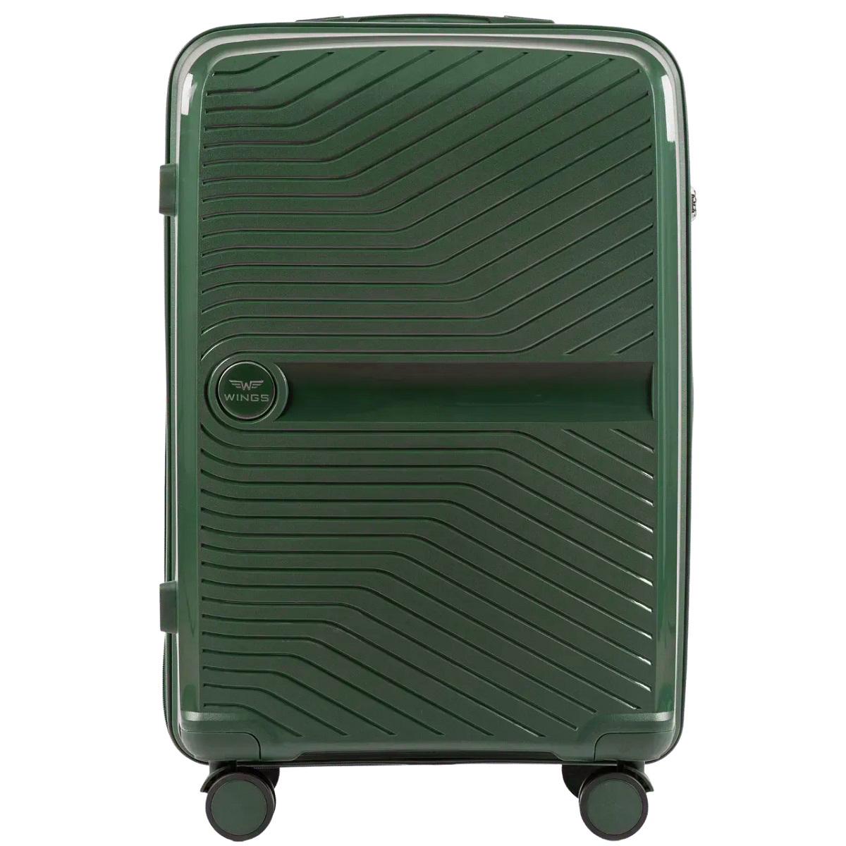 Чемодан полипропиленовый Wings 181-04 средний Зеленый (Wp00522) - фото 2 Чемодан полипропиленовый Wings 181-04 средний Зеленый (Wp00522) - фото 2