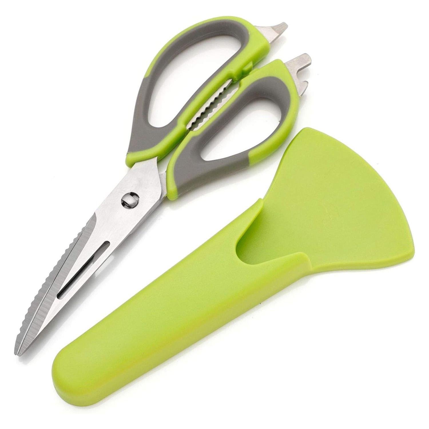 Кухонные ножницы многофункциональные в магнитном чехле чистка рыбы/орехокол/открывачка/обработка мяса (26646410)