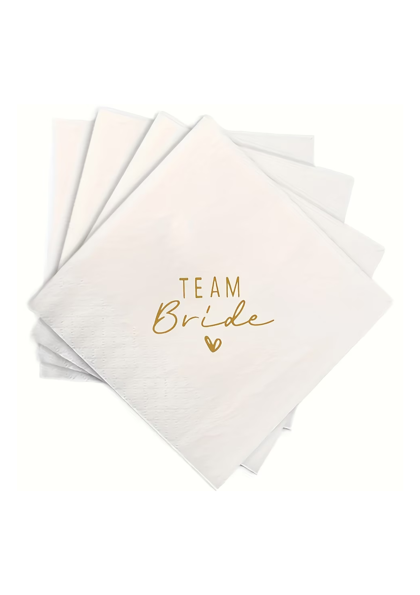 Серветки святкові для дівич-вечора з принтом “Team Bride” Білий (99)
