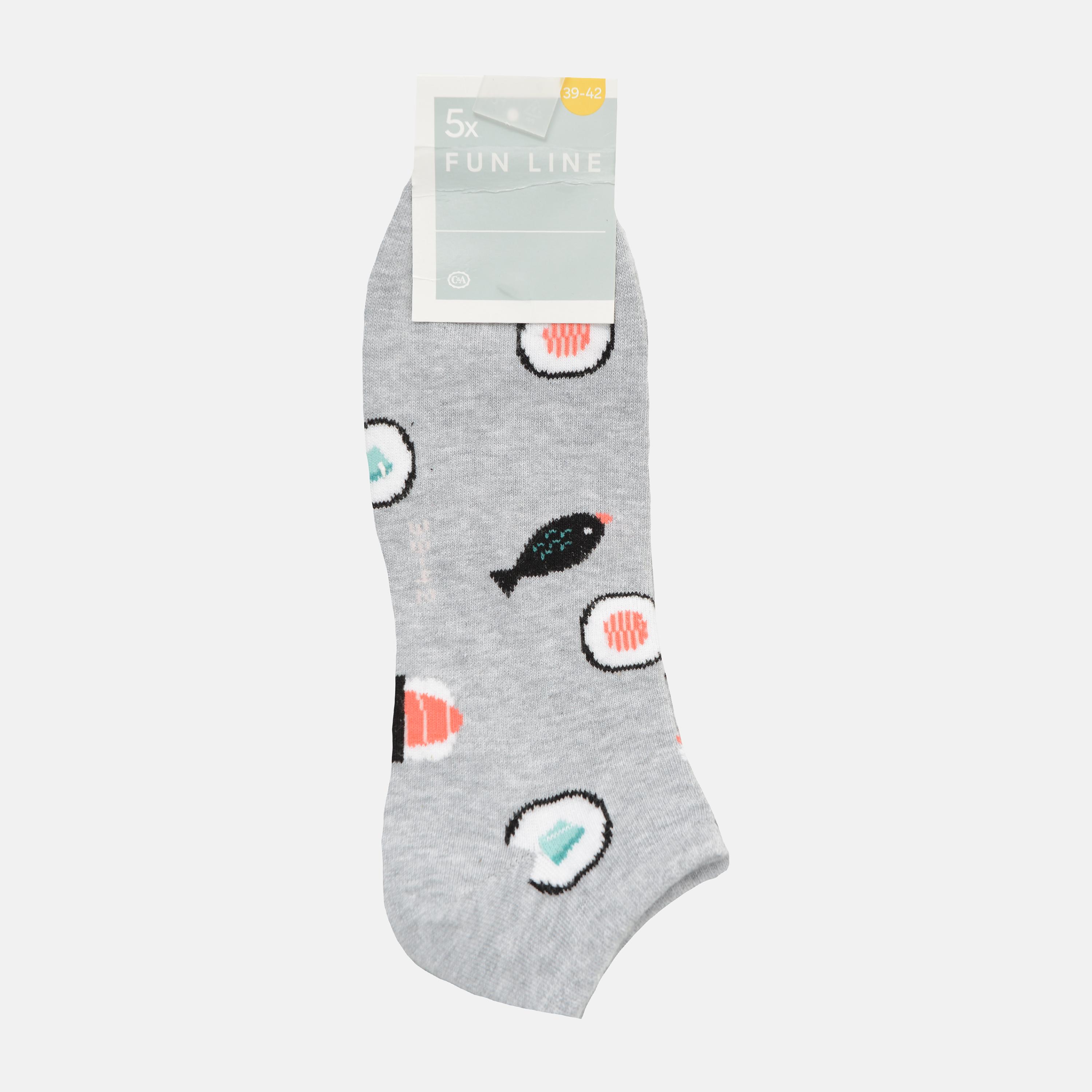 Носки C&A принт5 пар р. 35-38 Серый (5867079840402)