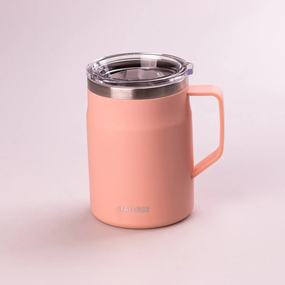 Термокухоль з нержавіючої сталі з ручкою 550 мл Персиковий (8-6-4734945)