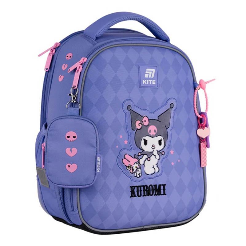 Школьный рюкзак каркасный KITE Education Kuromi 555 Фиолетовый 14 л (HK25-555S-2)