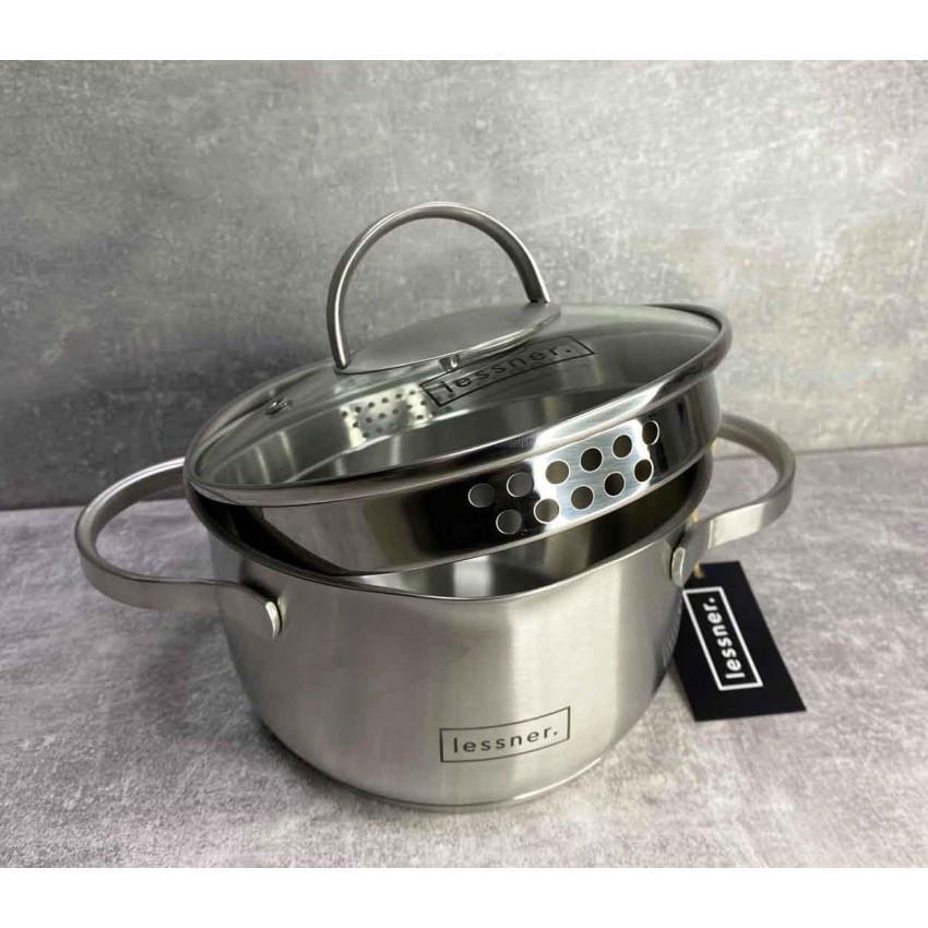 Каструля Lessner 55876-24 з нержавіючої сталі 24 см 6,0 л (1618713244) - фото 3 Каструля Lessner 55876-24 з нержавіючої сталі 24 см 6,0 л (1618713244) - фото 3