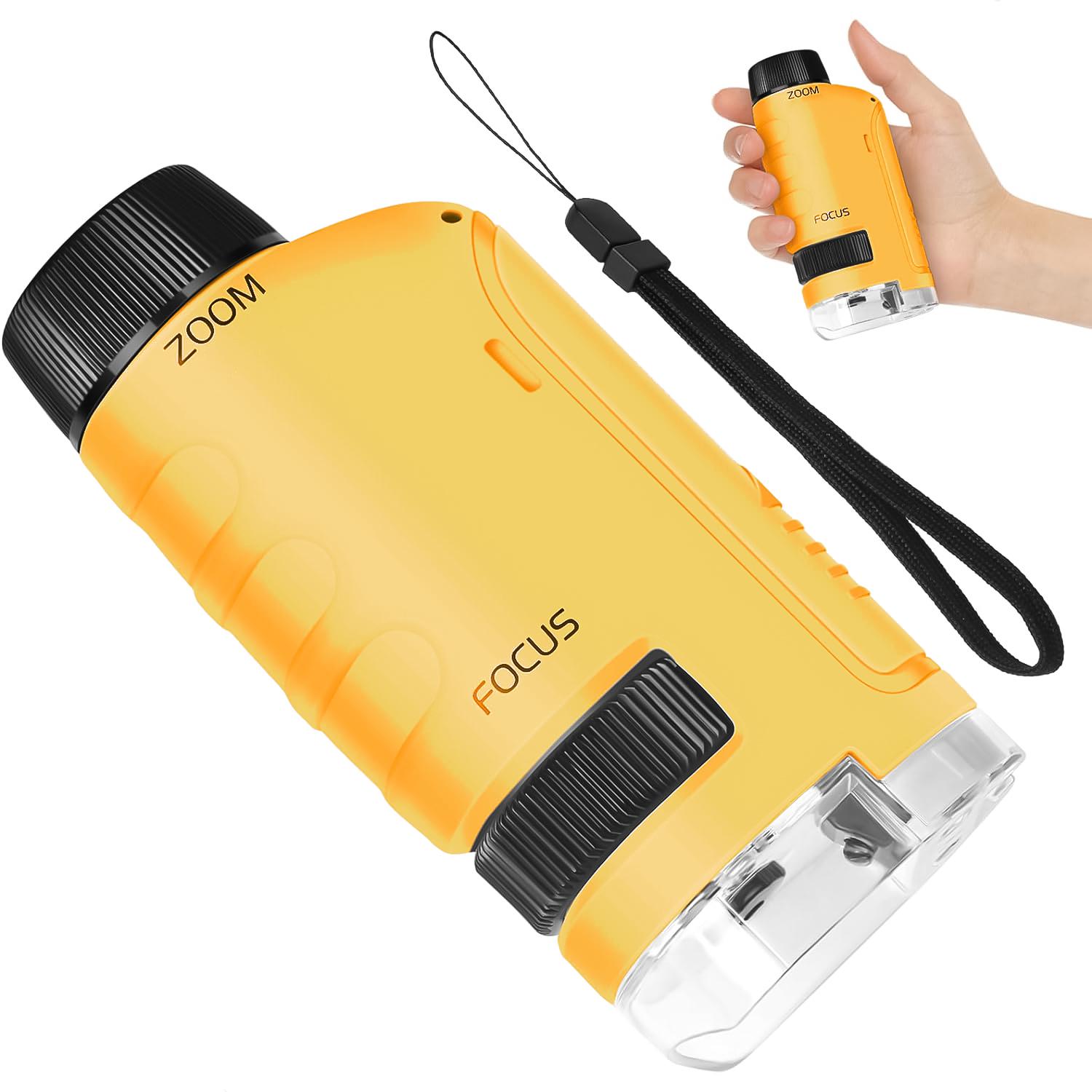 Микроскоп детский OEM 2120A-3 с 120х увеличением и держателем для смартфона Желтый - фото 13 Микроскоп детский OEM 2120A-3 с 120х увеличением и держателем для смартфона Желтый - фото 13