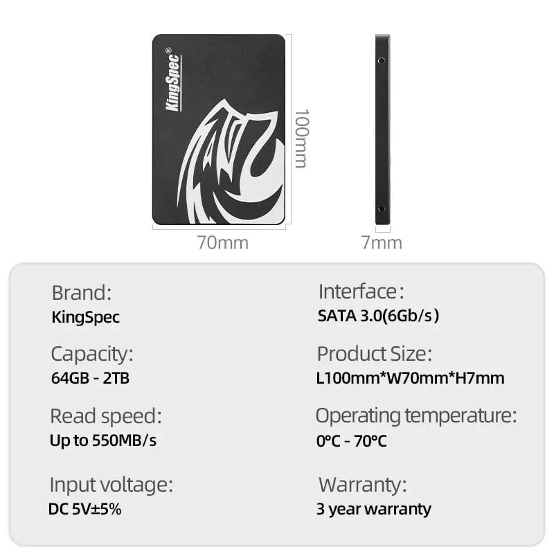 SSD-диск KingSpec 2,5" 2Tb (1925925443) - фото 3 SSD-диск KingSpec 2,5" 2Tb (1925925443) - фото 3