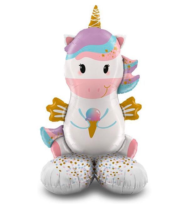 Повітряна куля стоячий Єдиноріг 65х115 см (12374076)