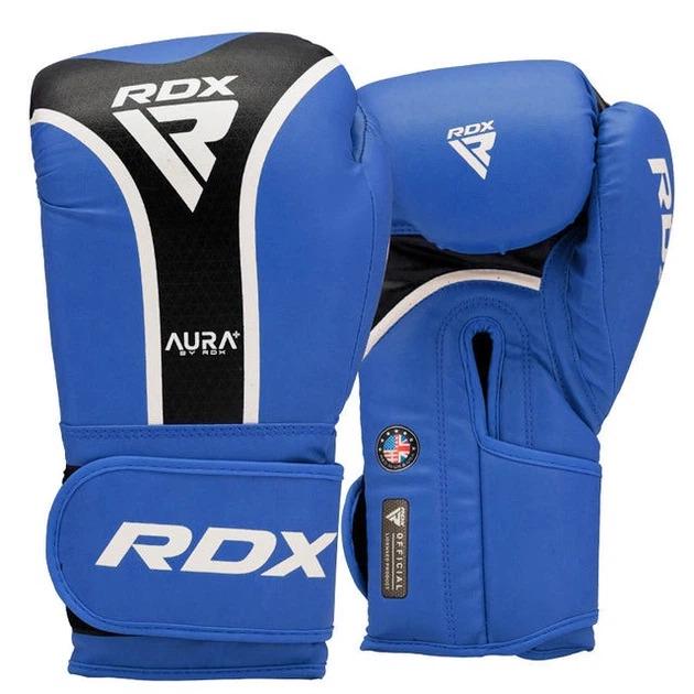 Боксерські рукавиці RDX AURA PLUS T-17 12 унцій Blue/Black (BGR-T17UB-12OZ+)