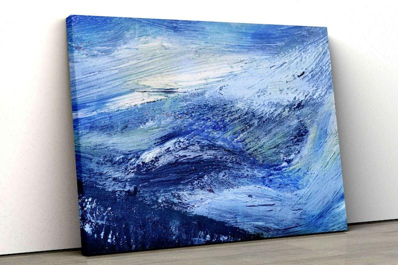 Картина на холсте KIL Art Абстракция оттенки синего 51x34 см (183)