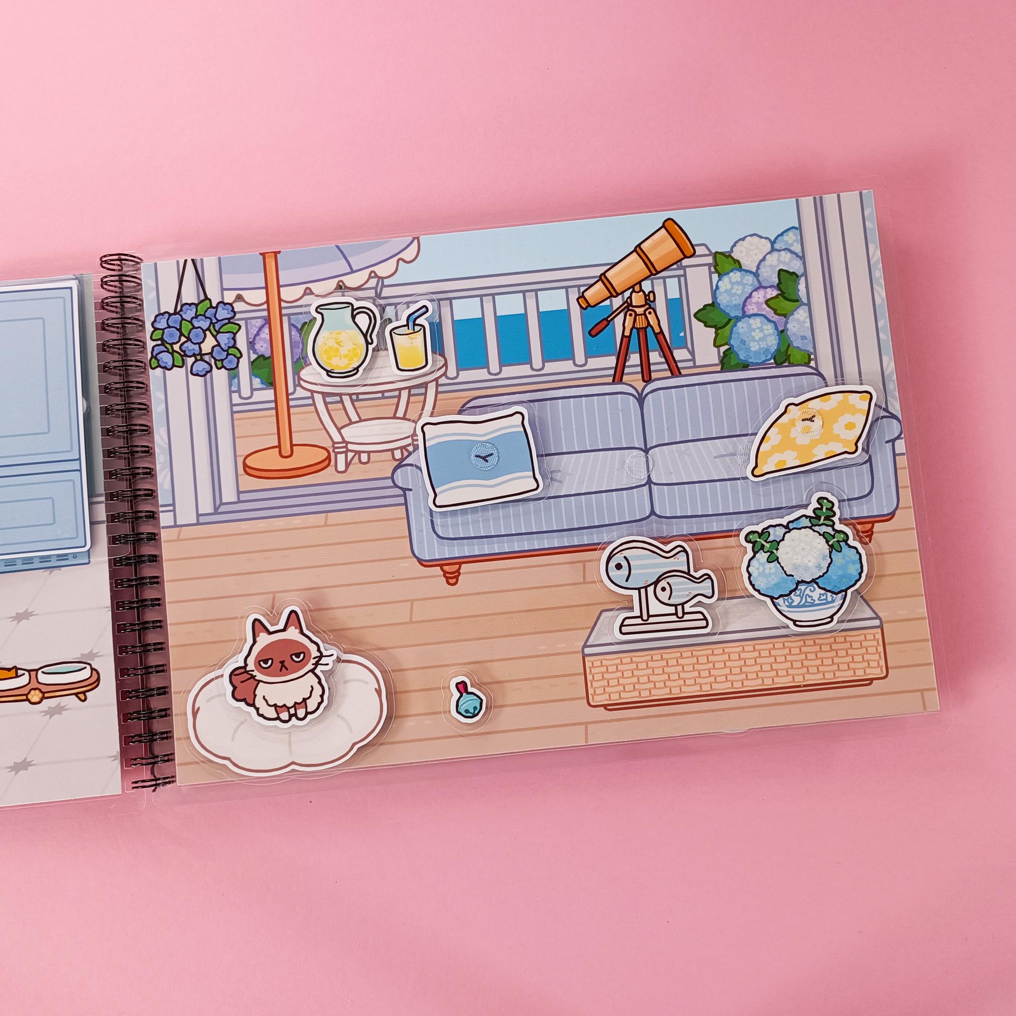 Развивающий альбом Toca Boca World «Прибережна вілла» ламинированный на липучках - фото 5