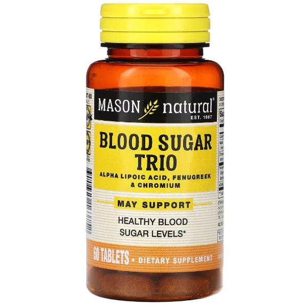 Комплекс профілактики діабету Mason Natural Blood Sugar Trio 60 таб. (000021420)