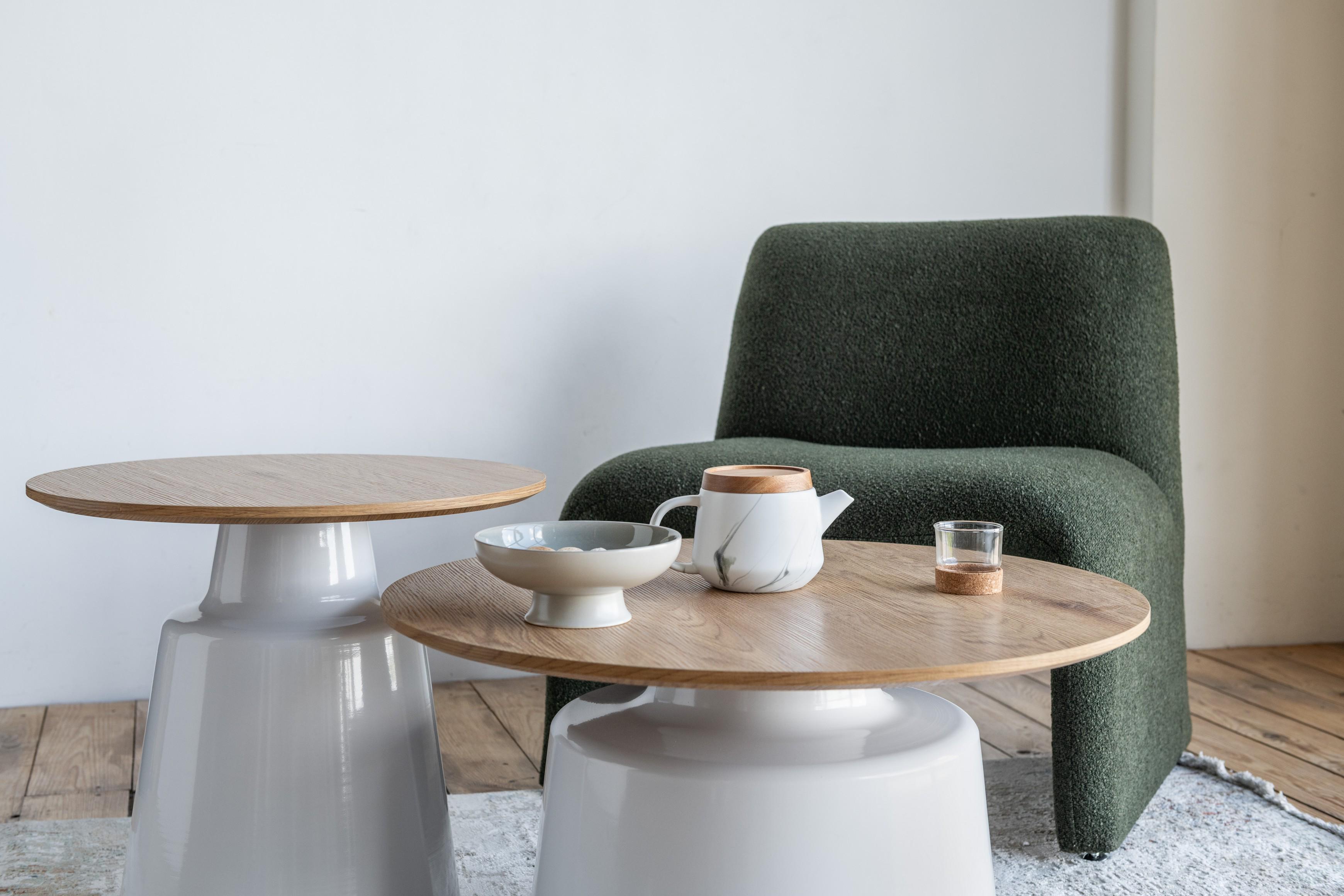 Комплект журнальних столів Vetro Беніто 700х460 мм/500х380 мм МДФ 2 шт. Дуб/Білий (СТ-50) - фото 7 Комплект журнальних столів Vetro Беніто 700х460 мм/500х380 мм МДФ 2 шт. Дуб/Білий (СТ-50) - фото 7