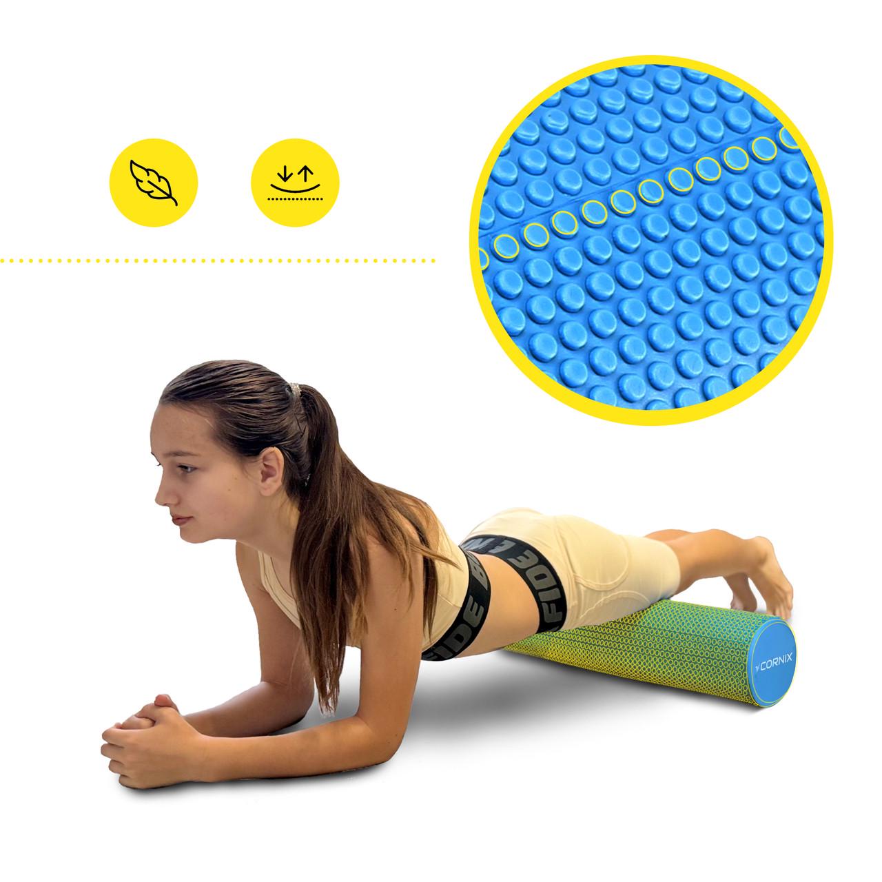 Массажный ролик Cornix EVA+ 60x15 см Navy Blue (XR-0309) - фото 4 Массажный ролик Cornix EVA+ 60x15 см Navy Blue (XR-0309) - фото 4