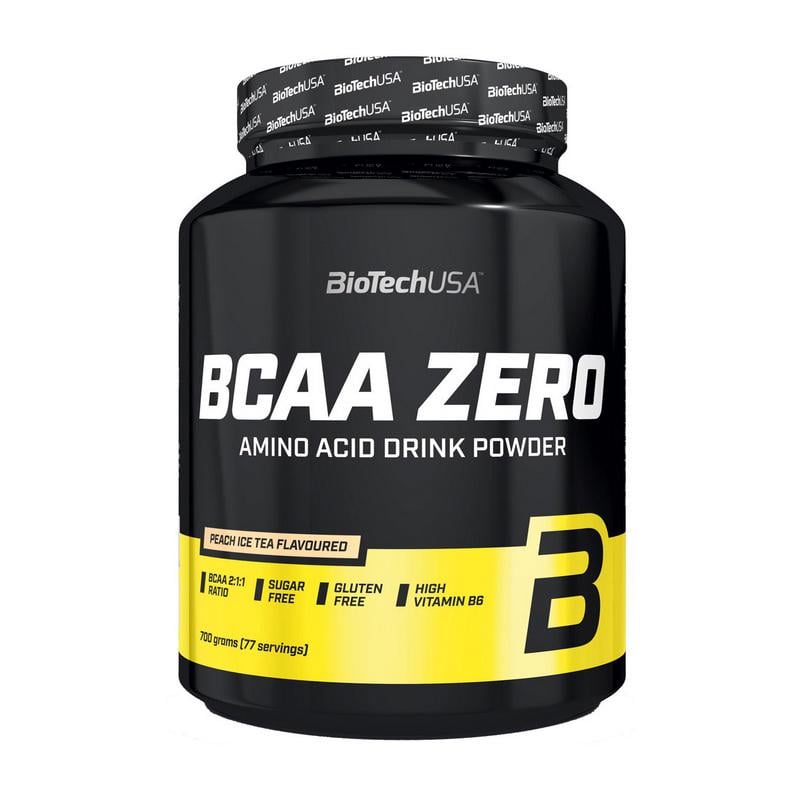 Амінокислоти з глутаміном і B6 BioTech BCAA Zero 700 г без цукру Персиковий холодний чай