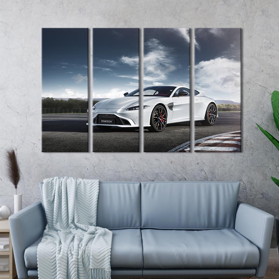 Картина на холсте Элитный автомобиль Aston Martin Vantage 89x53 см (1402-41)
