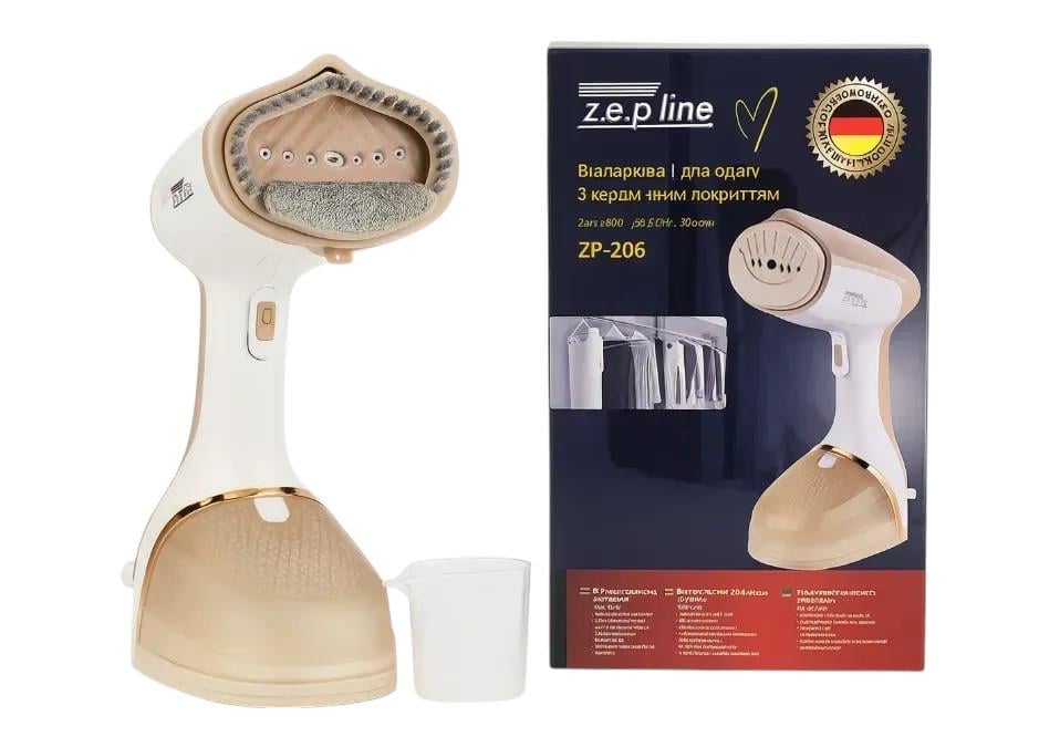 Отпариватель для одежды ZepLine ZP-206 с керамическим покрытием 500 мл 3000 Вт Кремовый (ML-04544) Отпариватель для одежды ZepLine ZP-206 с керамическим покрытием 500 мл 3000 Вт Кремовый (ML-04544)
