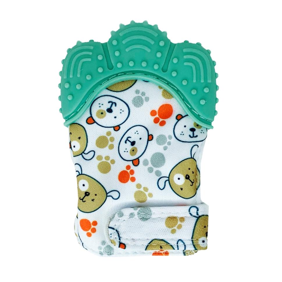 Прорезыватель-перчатка Лапка на липучке Бирюзовый (FR-132-R-88)