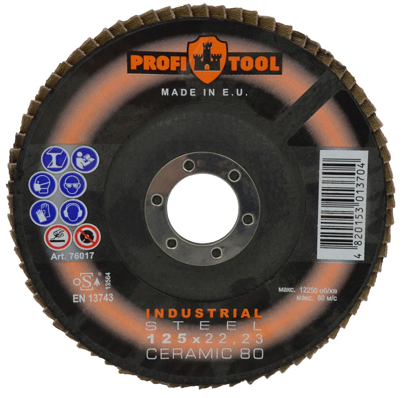 Круг зачисний пелюстковий PROFITOOL INDUSTRIAL CERAMIC 80 125x22,23 мм (76017)