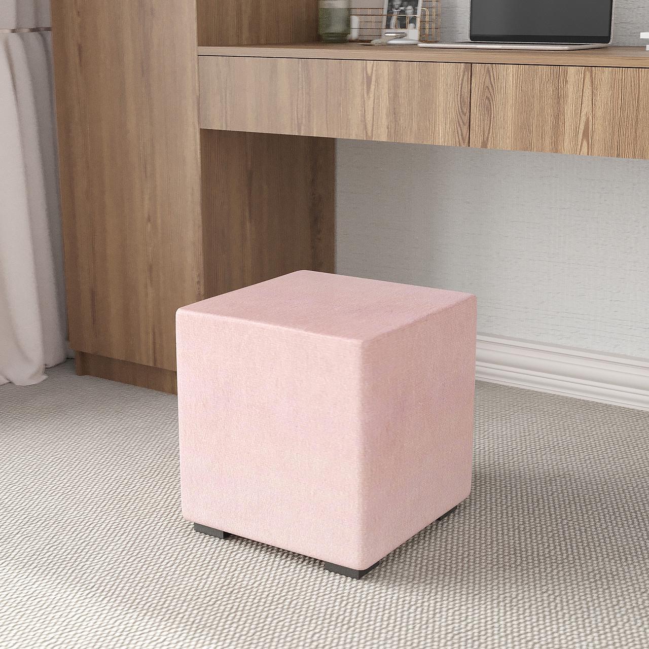 Пуф квадратный мягкий Винус 420х350х350 мм Розовый (28575354)