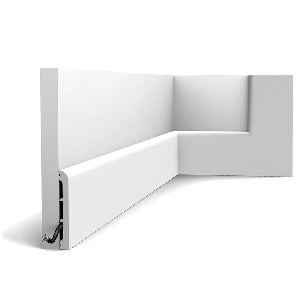 Плинтус окрашенный Orac Decor SX184-RAL9003 (3208485519)