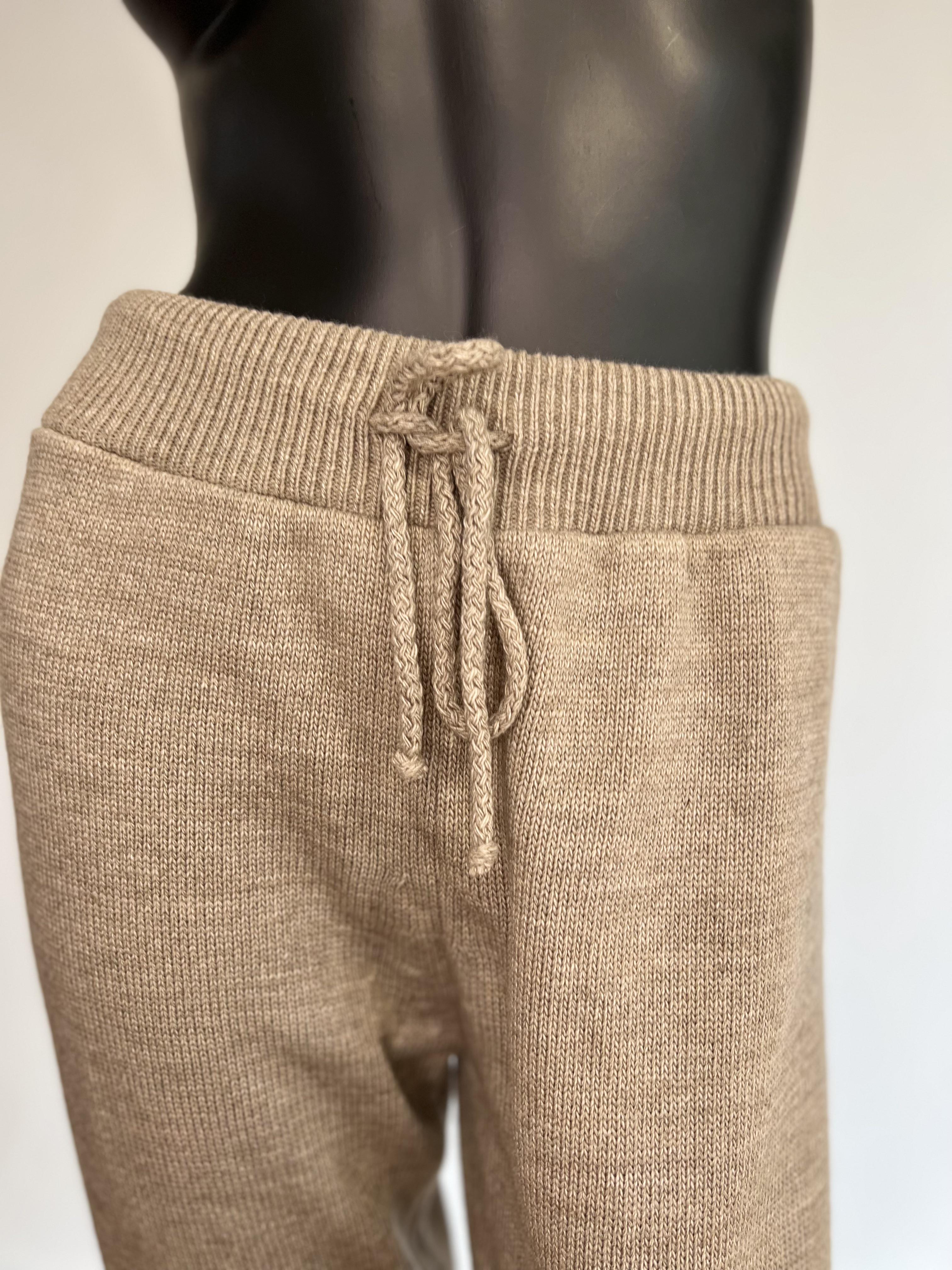Брюки вязаные женские на зиму-весну WALERI one size Коричневый - фото 4