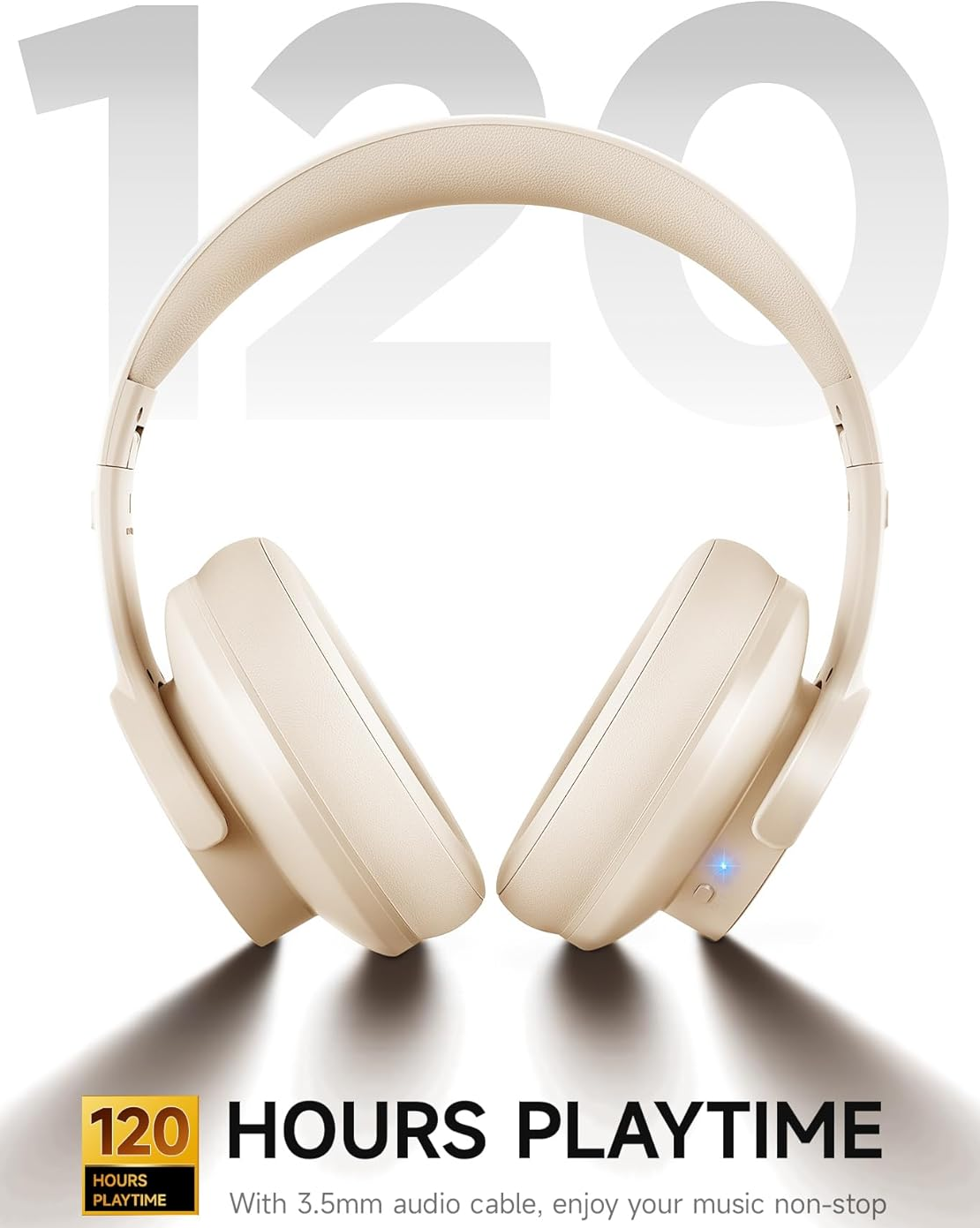 Наушники с микрофоном Picun b8 Bluetooth Beige - фото 5 Наушники с микрофоном Picun b8 Bluetooth Beige - фото 5