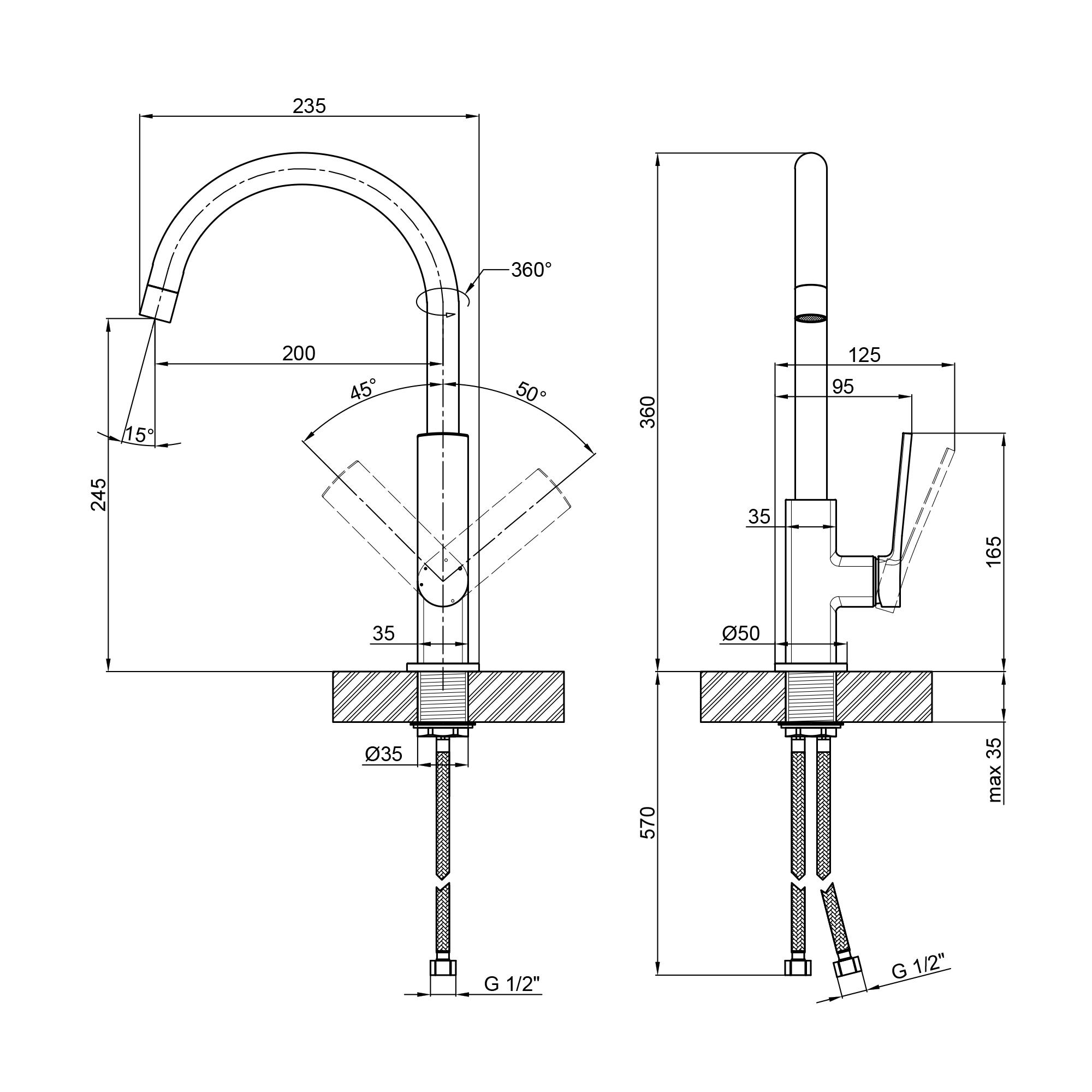 Змішувач для кухонної мийки Qtap Slavonice 9042103UC (9188402) - фото 2 Змішувач для кухонної мийки Qtap Slavonice 9042103UC (9188402) - фото 2