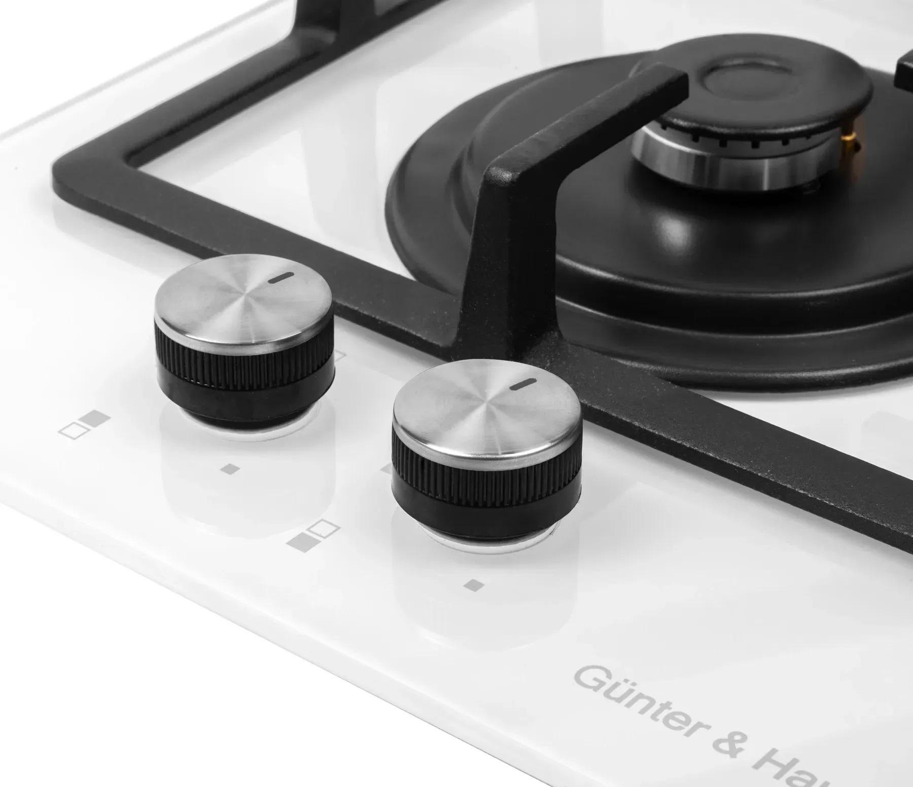 Варочная поверхность газовая Gunter&Hauer GHD 322 GL из белого стекла 30 см (28733616) - фото 6 Варочная поверхность газовая Gunter&Hauer GHD 322 GL из белого стекла 30 см (28733616) - фото 6