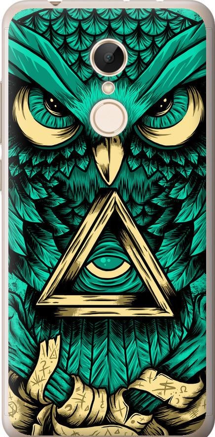 Чехол на Xiaomi Redmi 5 Сова Арт-тату (3971u-1350-42517)