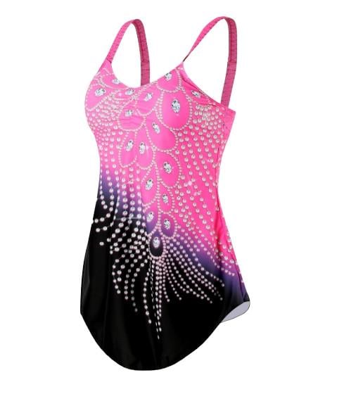 Купальник-платье женское раздельное танкини 4XL Розовый (2231) - фото 3