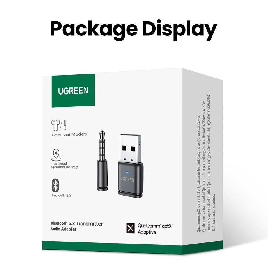 Передавач аудіо Ugreen Bluetooth 5.3 PS5 PS4 Чорний (15765) - фото 7