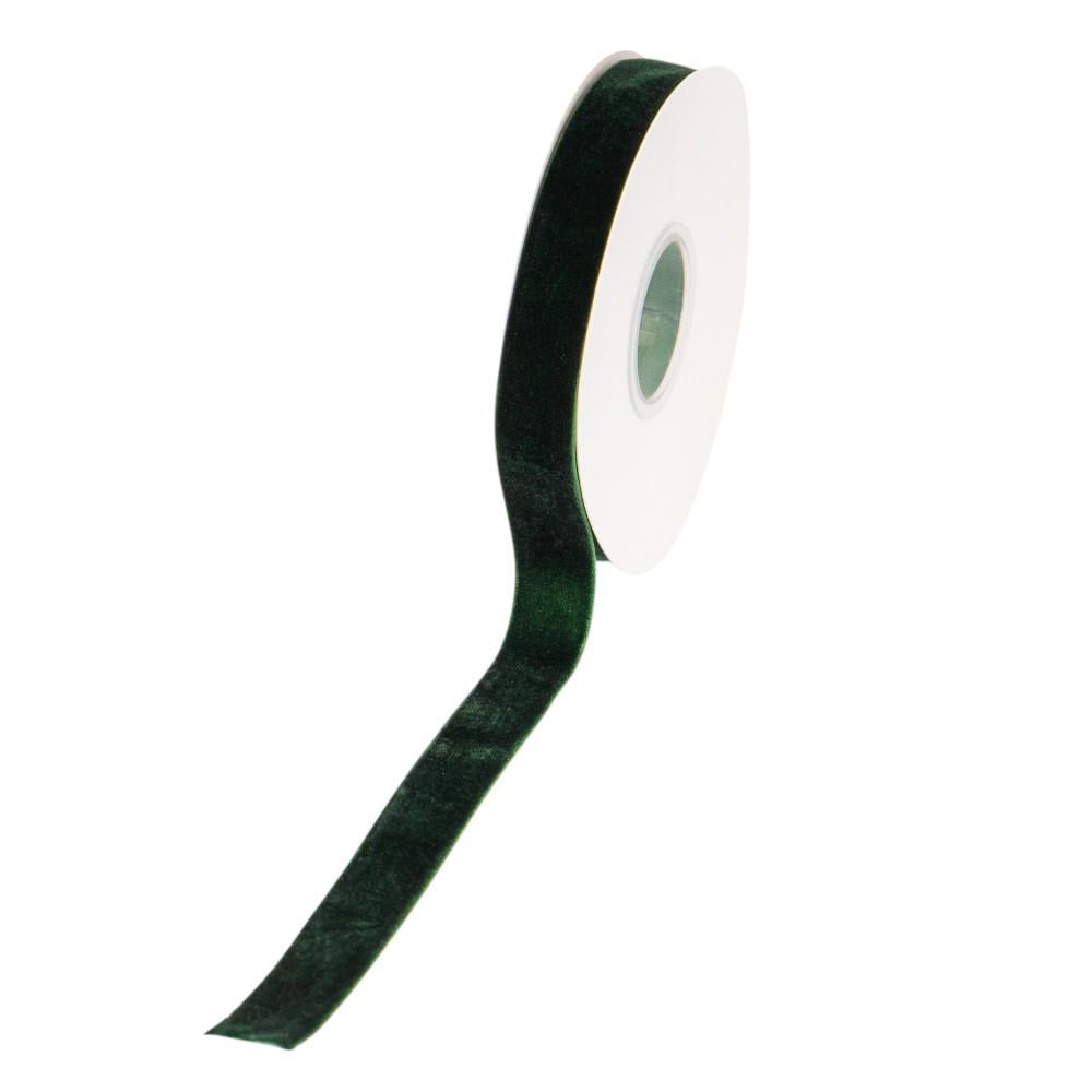 Лента бархатная 2 см Темно-зеленый (9276-012)
