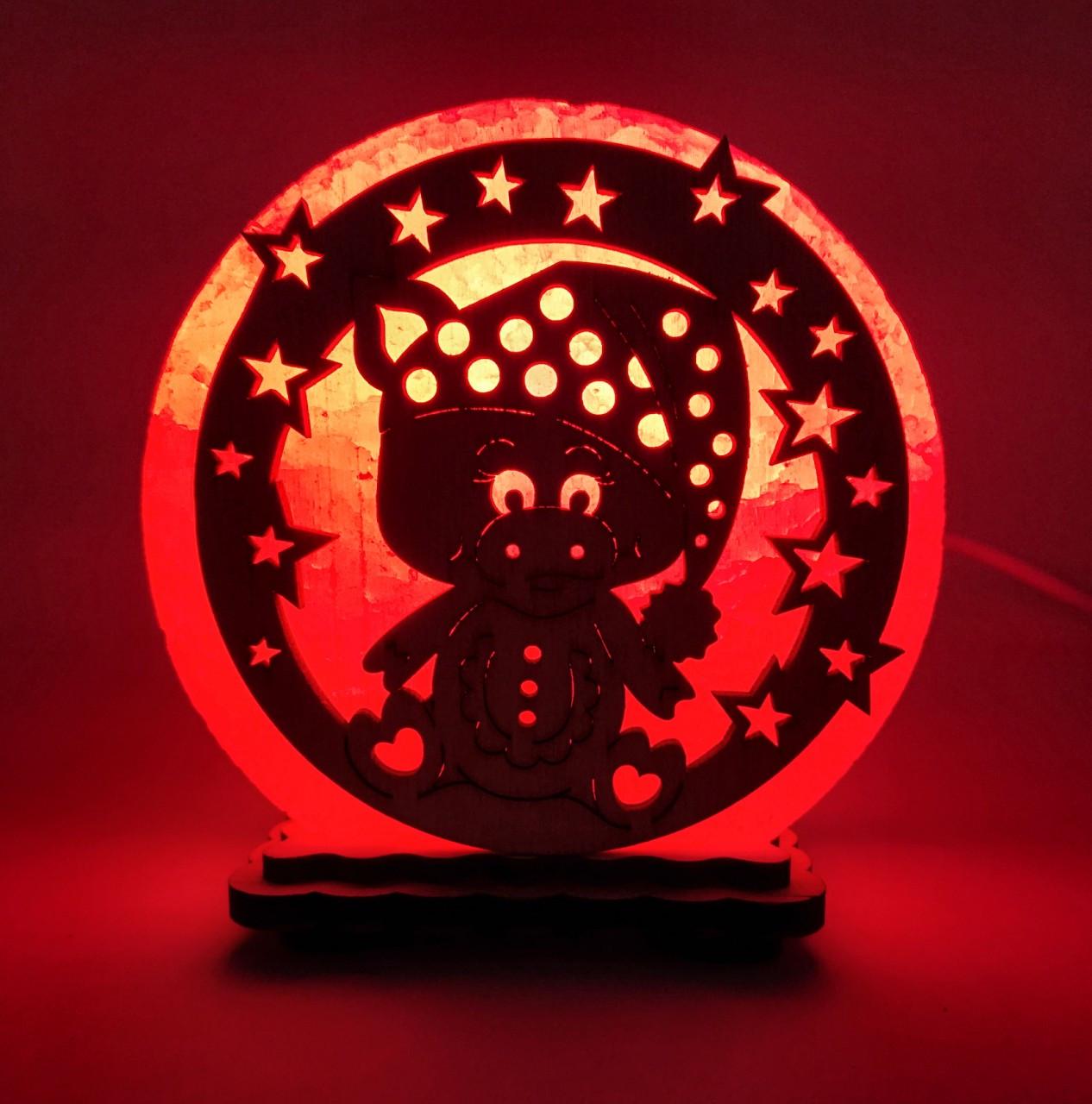 Соляной светильник Хрюша в звёздах (KM-00015-r)