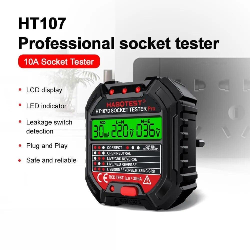 Тестер розеток цифровий HABOTEST HT107D Pro - фото 2