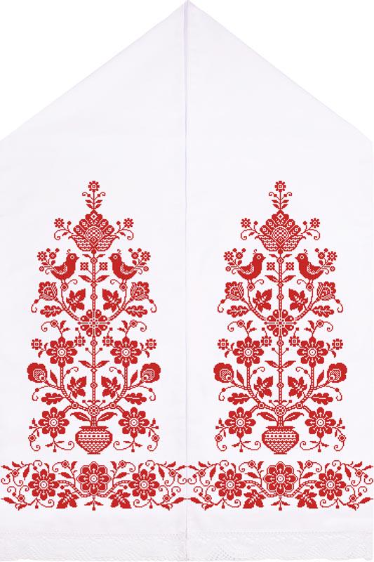 Схема свадебное полотенце для вышивки бисером и нитками на ткани габардин (ТР421пн5099)